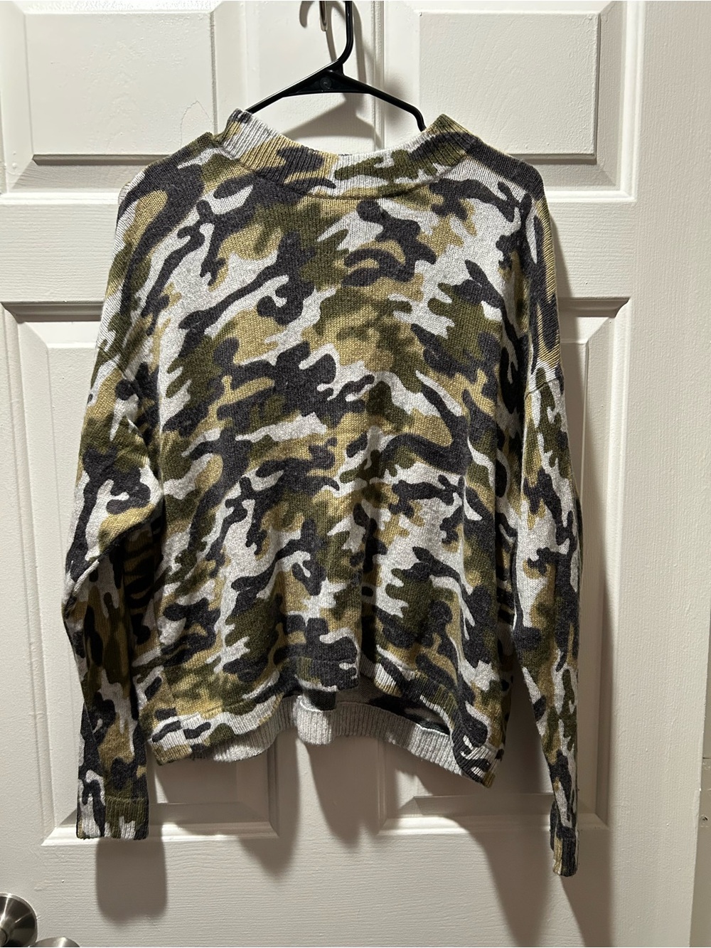 Joe's Jeans Women’s Camo Wool/Cashmere Blend Crewneck Sweater Size Small